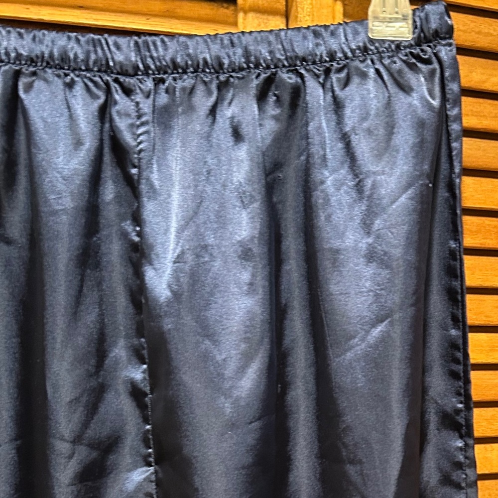 Lillian Lorow Blue Satin Lounge Pants - Picture 6 of 12